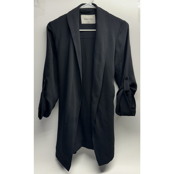 Aritzia Babaton New Power Black Slim Open Front Crepe Blazer Size XS - Picture 1 of 14